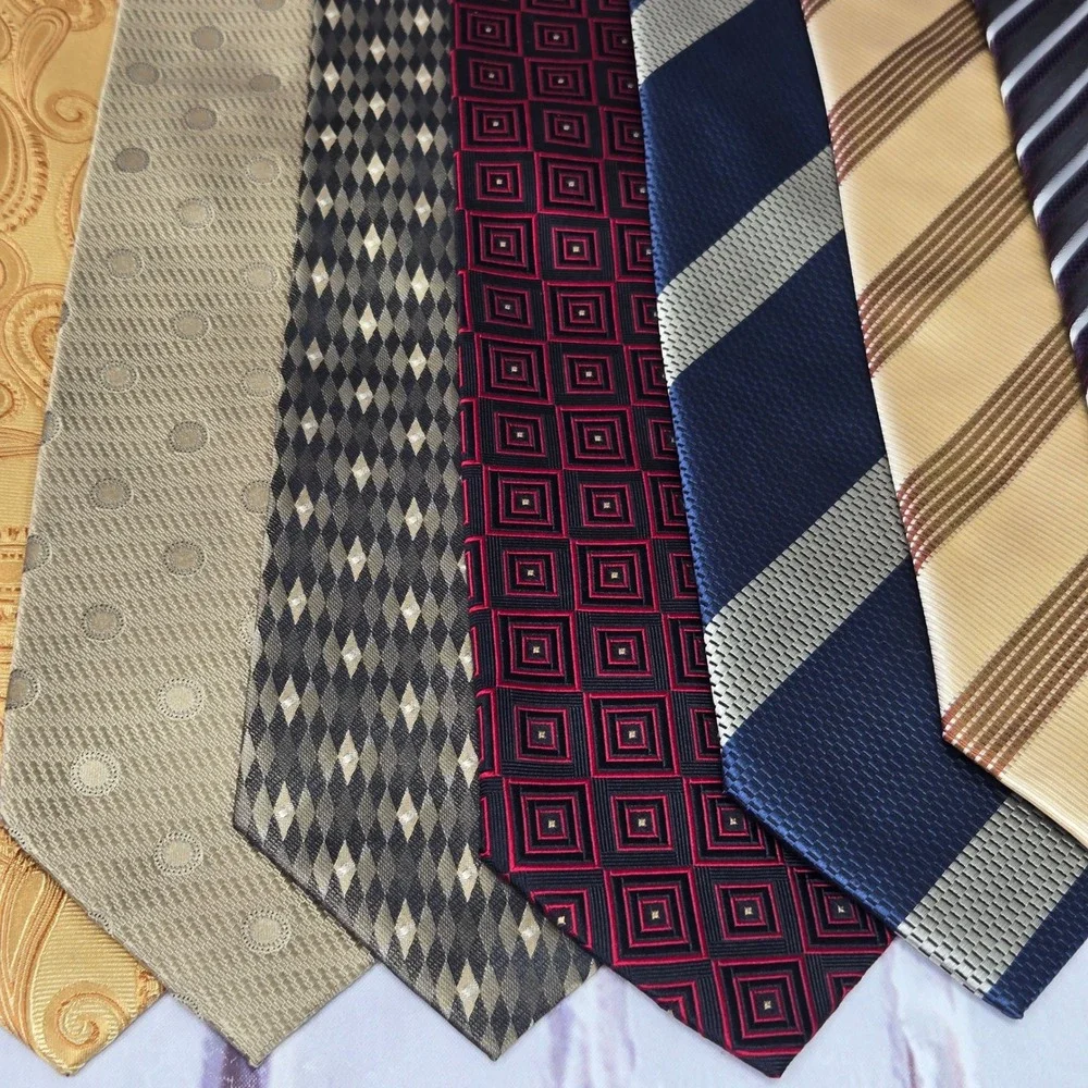 Lot of 11 Mixed Colors Brand Patterns Leveti Dani 100% Silk Formal Business Men